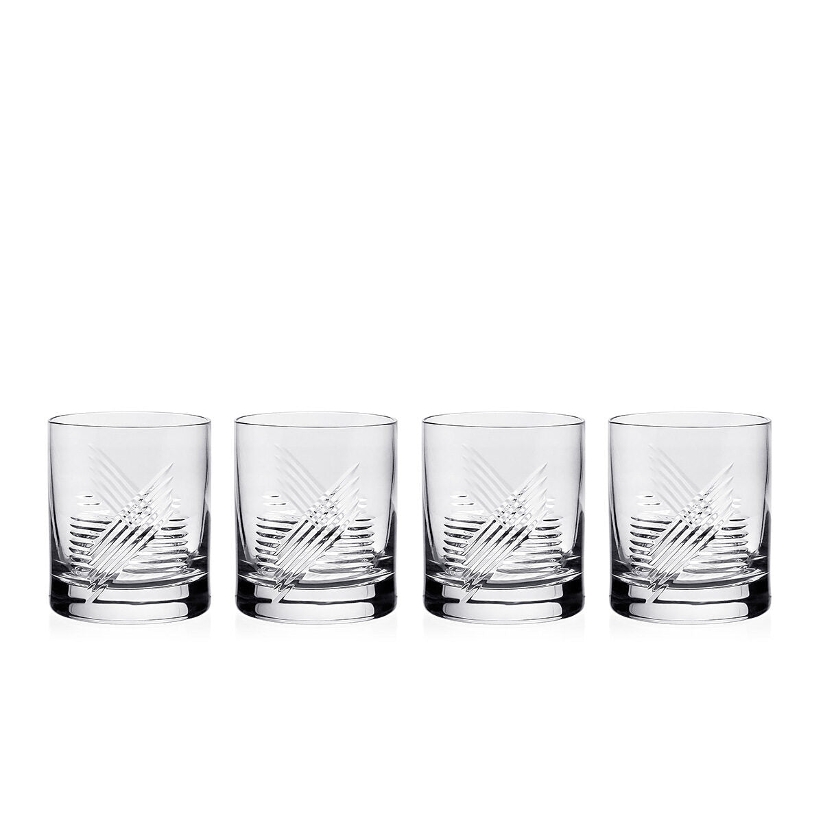 William Yeoward Ingrid Gift Set of 4 Double Old Fashioned Tumblers, handmade crystal, detail view