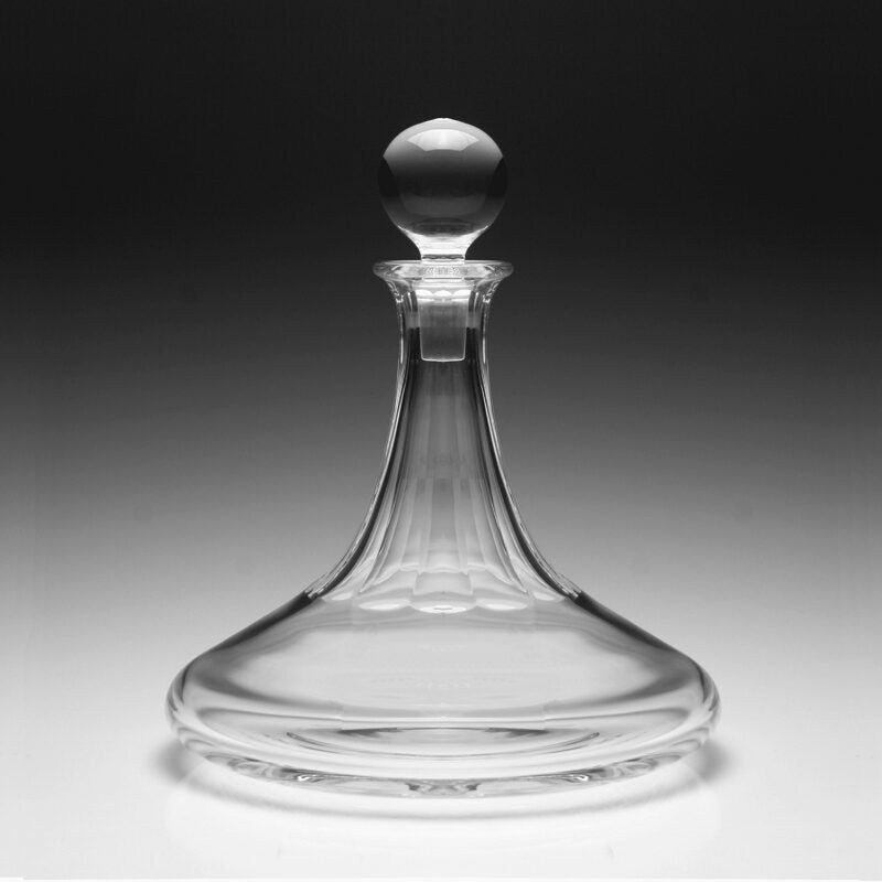 William Yeoward Iona Ships Decanter, handmade crystal, detail view