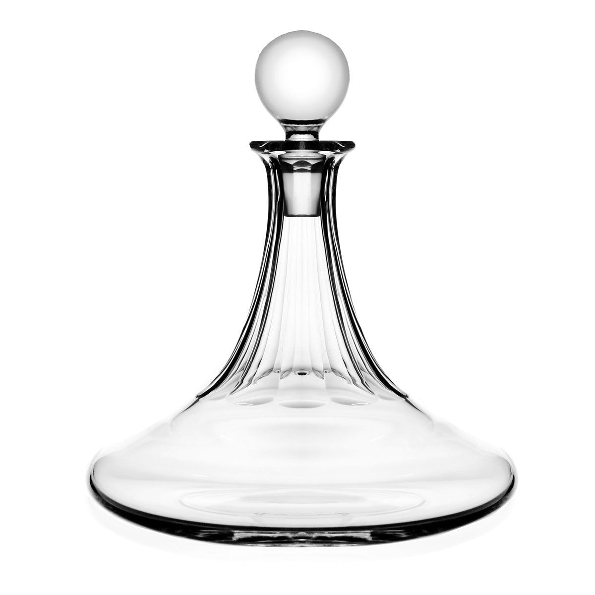 William Yeoward Iona Ships Decanter, handmade crystal, on a white background