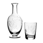 William Yeoward Jasmine Bedside Carafe & Tumbler, handmade crystal, on a white background