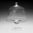 William Yeoward Jasmine Cake Dome & Stand 12¾" / 32.5cm, handmade crystal, detail view