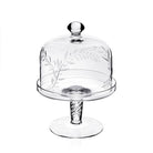 William Yeoward Jasmine Cake Dome & Stand 7" / 178mm, handmade crystal, on a white background
