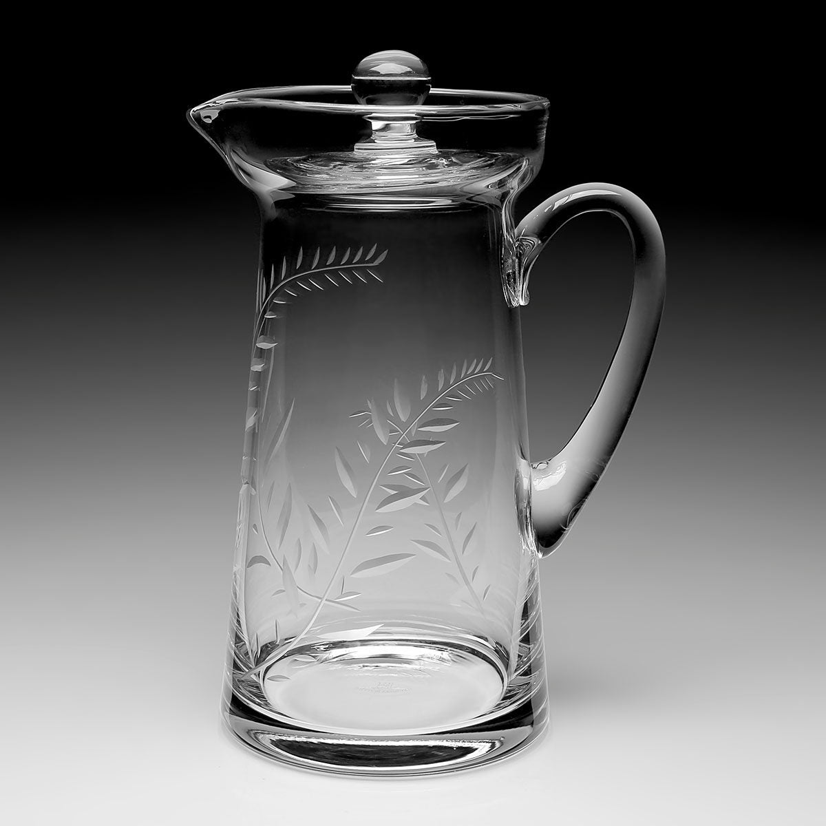 William Yeoward Jasmine Covered Pitcher 2½ Pint, handmade crystal, detail view