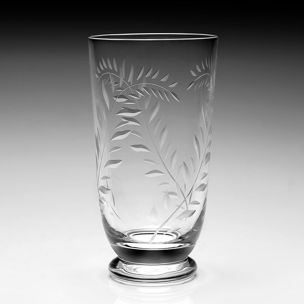 William Yeoward Jasmine Footed Highball Tumbler, handmade crystal, detail view