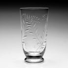 William Yeoward Jasmine Footed Highball Tumbler, handmade crystal, detail view