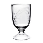 William Yeoward Jasmine Footed Hurricane 11" / 28cm with Candle, handmade crystal, detail view