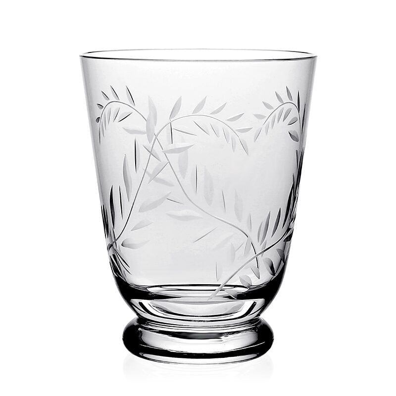 William Yeoward Jasmine Footed Old Fashioned Tumbler, handmade crystal, on a white background