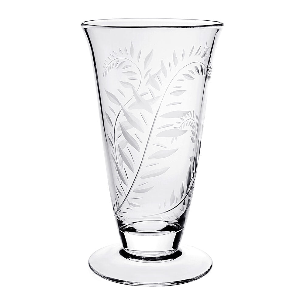 William Yeoward Jasmine Footed Vase 11¼" / 28.5cm, handmade crystal, on a white background
