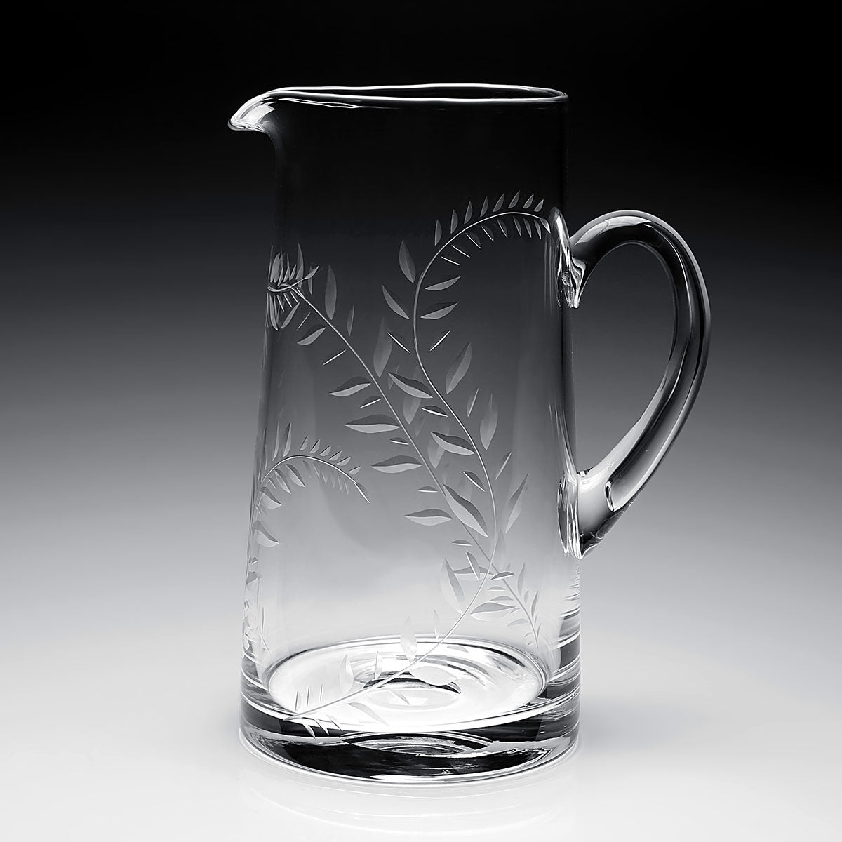 William Yeoward Jasmine Gallon Pitcher, handmade crystal, detail view