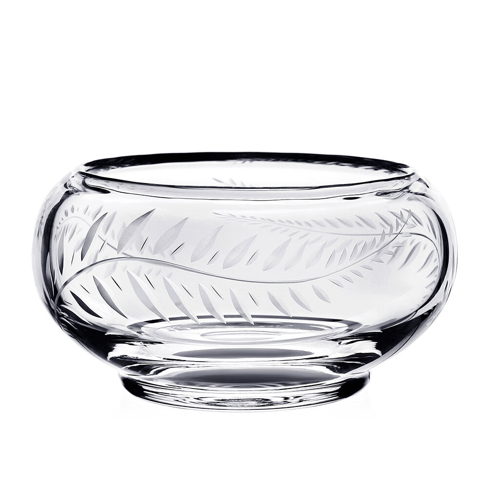 William Yeoward Jasmine Rose Bowl and Wire 7½" / 191mm, handmade crystal, detail view