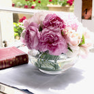William Yeoward Jasmine Rose Bowl and Wire 7½" / 191mm, handmade crystal, detail view