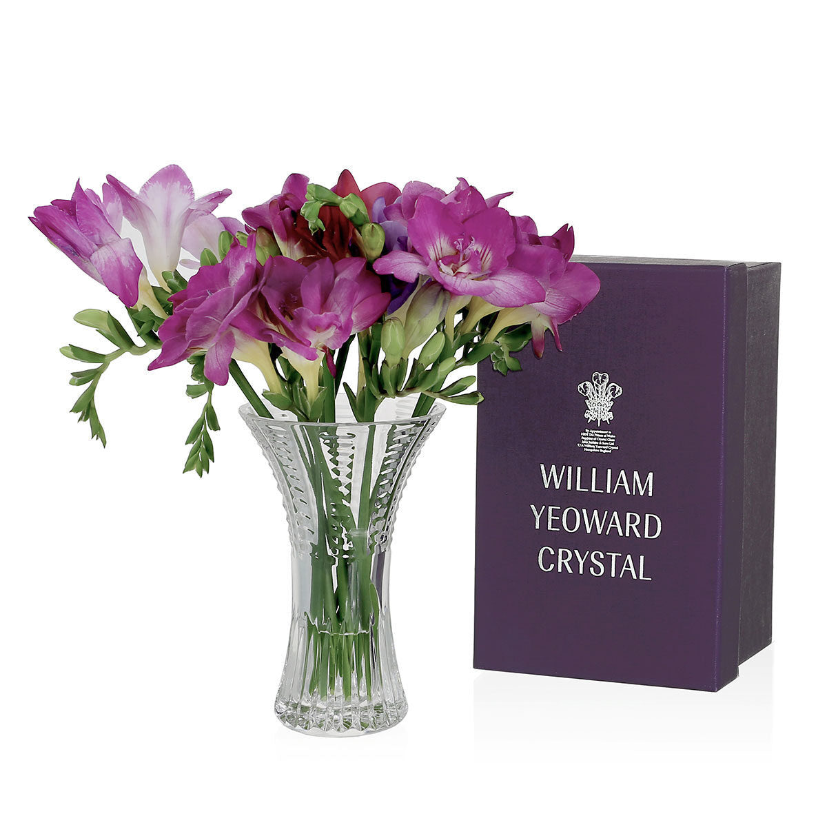 William Yeoward Julia Posy Vase in Gift Box 4½" / 115mm, handmade crystal, detail view