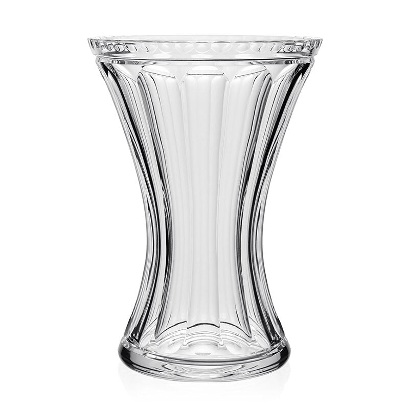 William Yeoward Juliet Waisted Vase 11" / 28cm, handmade crystal, on a white background