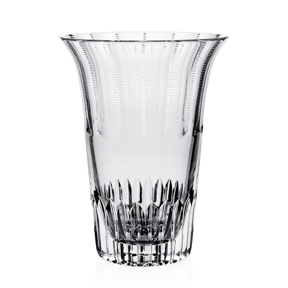 William Yeoward Karen Flower Vase 9" / 230mm, handmade crystal, on a white background