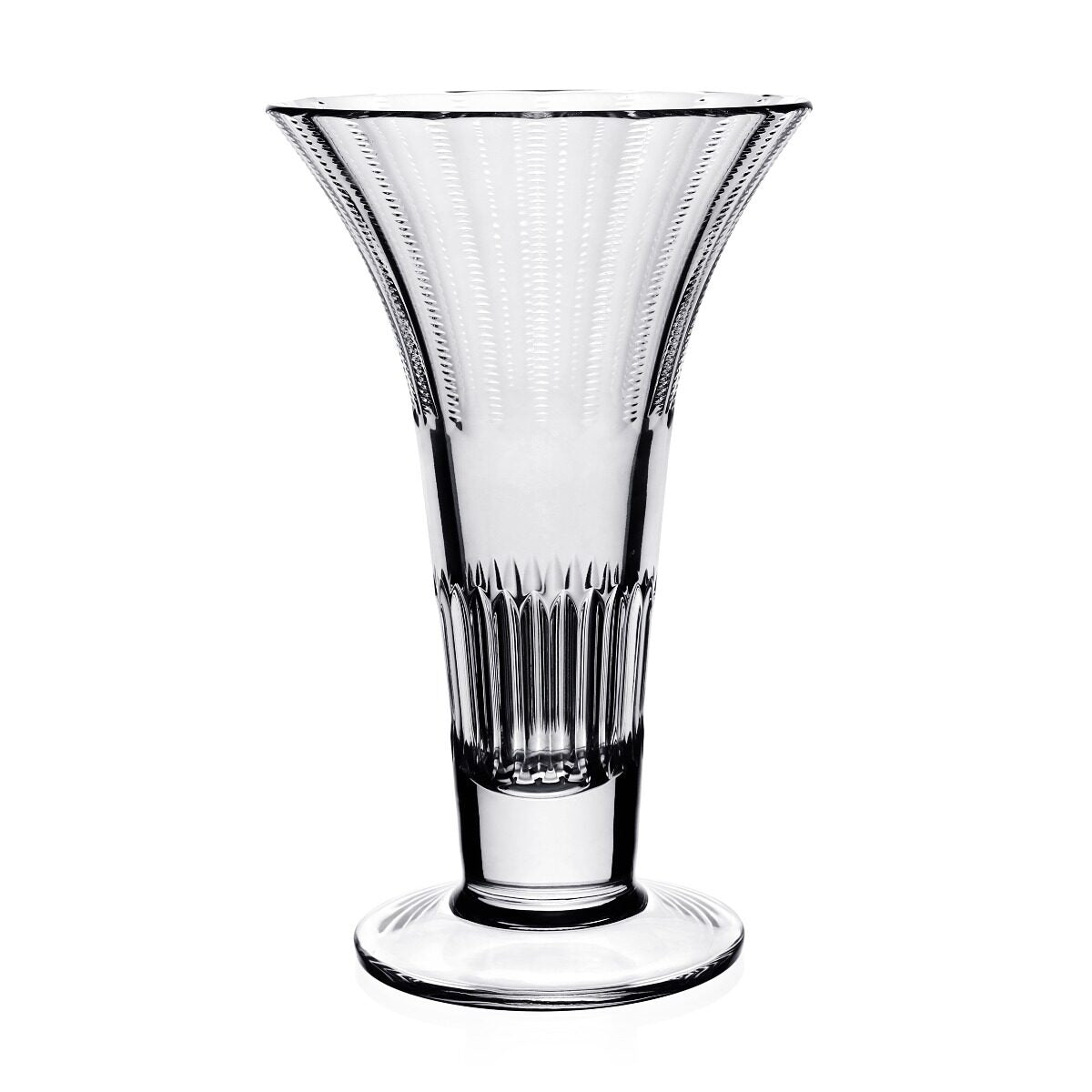 William Yeoward Karen Trumpet Vase 10½" / 27cm, handmade crystal, on a white background