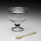William Yeoward Katerina Caviar Server for 2 with Spoon, handmade crystal, detail view