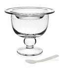 William Yeoward Katerina Caviar Server with Spoon, handmade crystal, on a white background