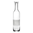 William Yeoward Labelled Wine Carafe 'Merlot', handmade crystal, on a white background