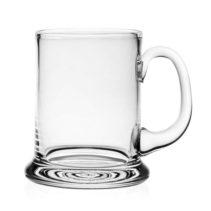 William Yeoward Lillian Beer Tankard, handmade crystal, on a white background