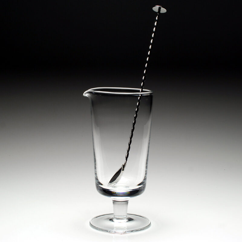 William Yeoward Lillian Footed Cocktail Mixer & Stirrer, handmade crystal, detail view
