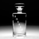 William Yeoward Lillian Square Decanter - BOURBON, handmade crystal, detail view