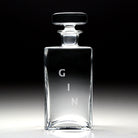 William Yeoward Lillian Square Decanter - GIN, handmade crystal, detail view