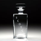 William Yeoward Lillian Square Decanter - SCOTCH, handmade crystal, detail view