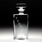 William Yeoward Lillian Square Decanter - TEQUILA, handmade crystal, detail view