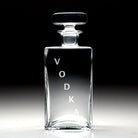 William Yeoward Lillian Square Decanter - VODKA, handmade crystal, detail view