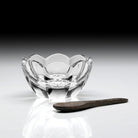 William Yeoward Lottie Salt Dish with Spoon, handmade crystal, detail view