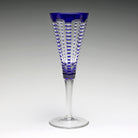 William Yeoward Lulu Sapphire Champagne Flute in Sapphire, handmade crystal, detail view