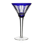 William Yeoward Lulu Sapphire Martini in Sapphire, handmade crystal, on a white background