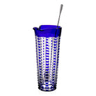 William Yeoward Lulu Sapphire Martini Mixer & Stirrer in Sapphire, handmade crystal, detail view
