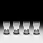William Yeoward Madison Set of 4 Firing Glasses, handmade crystal, detail view