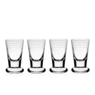 William Yeoward Madison Set of 4 Firing Glasses, handmade crystal, on a white background