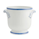 William Yeoward Mara Cachepot Ocean Blue 6¼" / 157mm in Ocean Blue, handmade crystal, on a white background