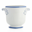 William Yeoward Mara Cachepot Ocean Blue 7¼" / 184mm in Ocean Blue, handmade crystal, on a white background