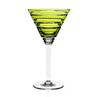 William Yeoward Marina Martini Cocktail Green in Green, handmade crystal, on a white background