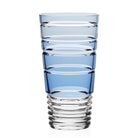 William Yeoward Marina Tumber Highball Blue in Blue, handmade crystal, on a white background