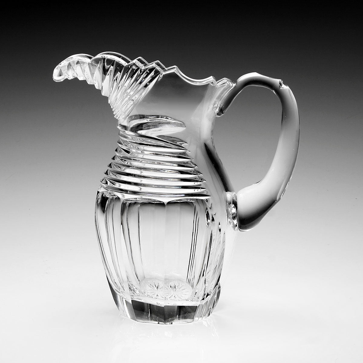 William Yeoward Marsha Jug 1 Pint, handmade crystal, detail view