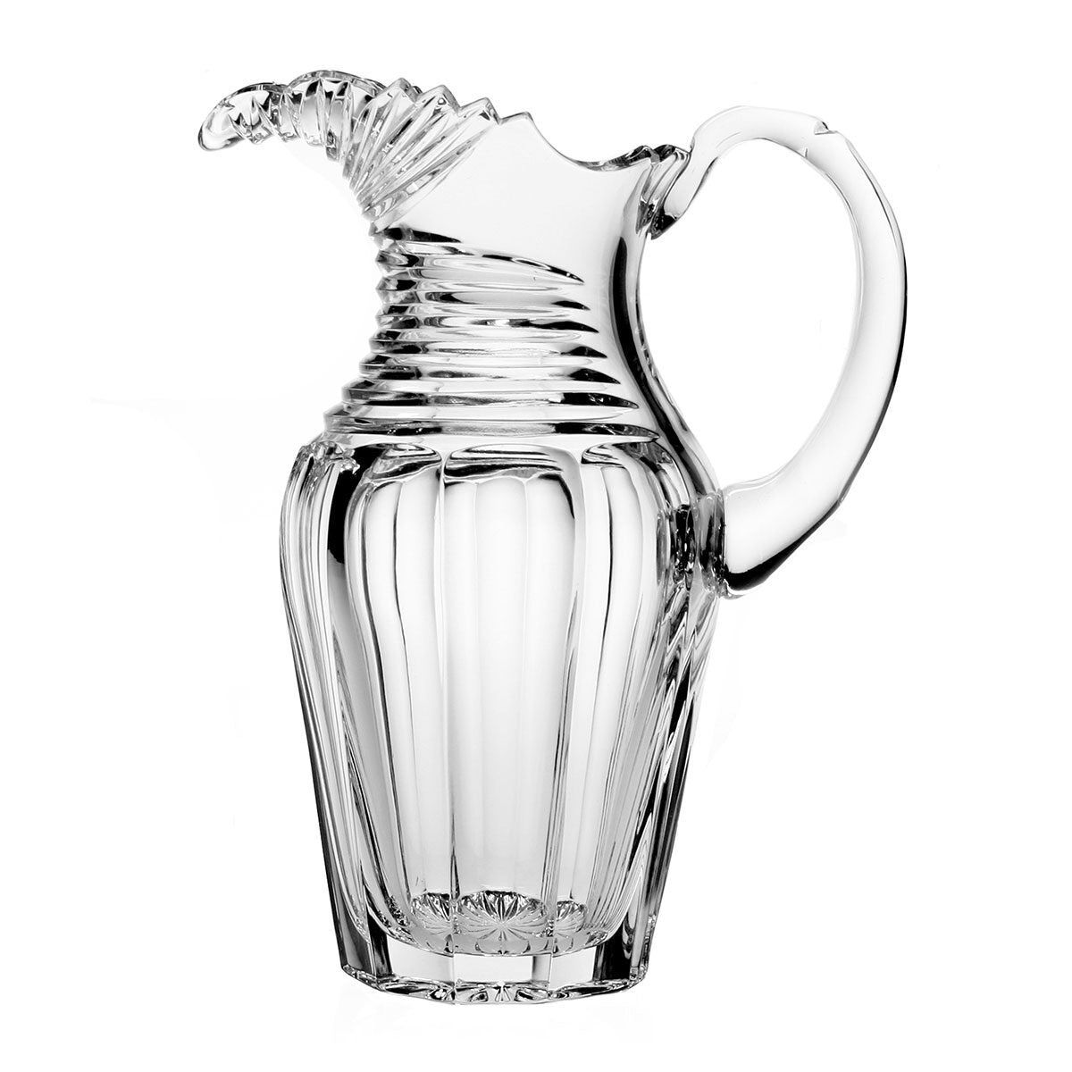 William Yeoward Marsha Jug 2 Pint, handmade crystal, on a white background