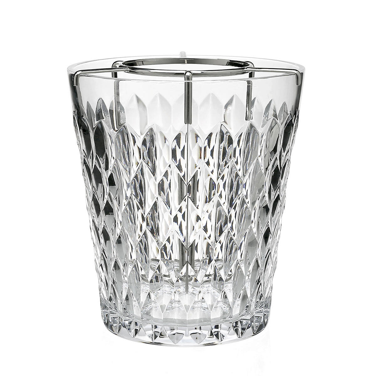 William Yeoward Merle Champagne Bucket and Bottle Holder 9" / 230mm, handmade crystal, on a white background