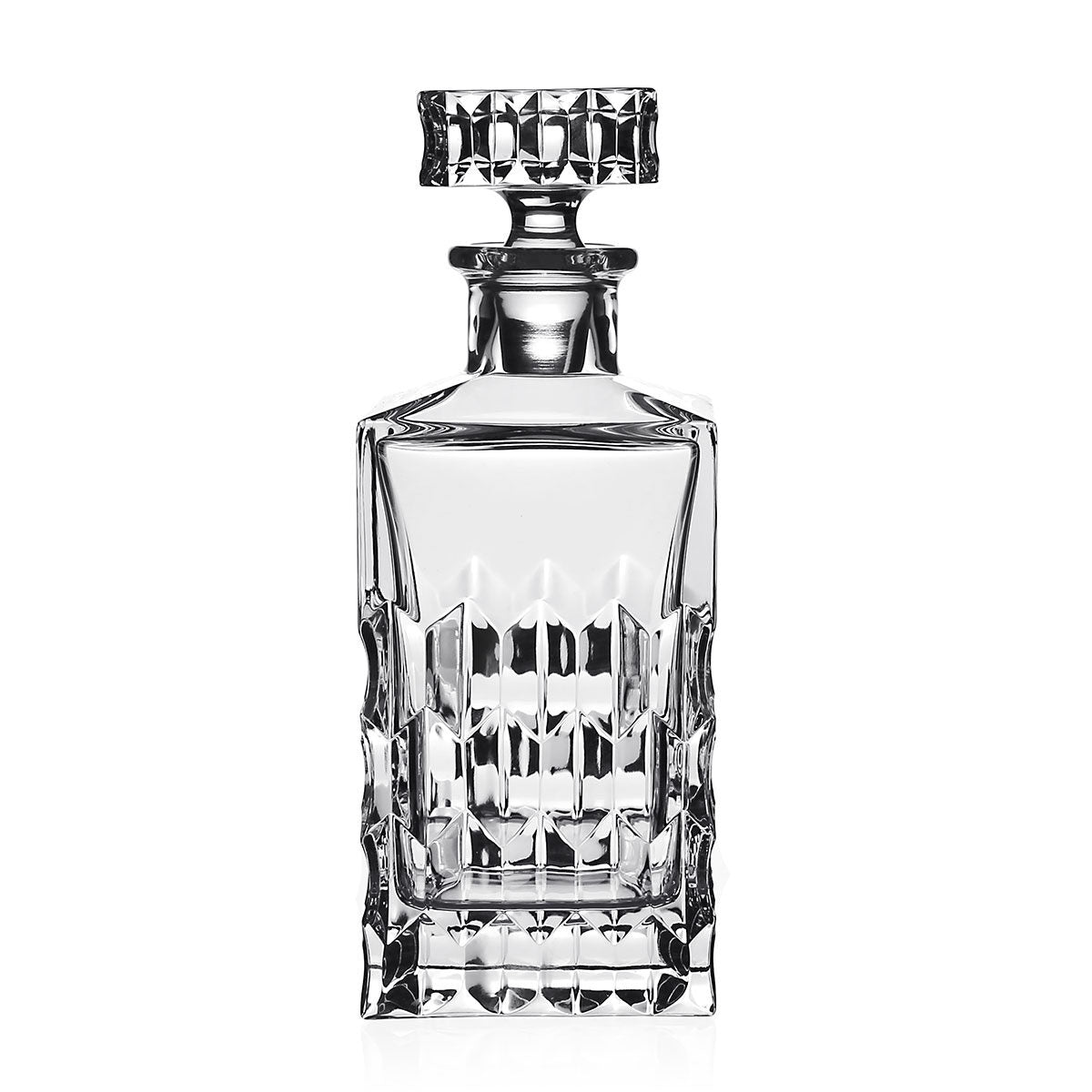 William Yeoward Merle Square Decanter Gift Boxed, handmade crystal, detail view