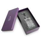 William Yeoward Merle Square Decanter Gift Boxed, handmade crystal, on a white background