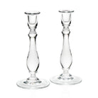 William Yeoward Meryl Pair of Candlesticks 10" / 25.5cm, handmade crystal, on a white background
