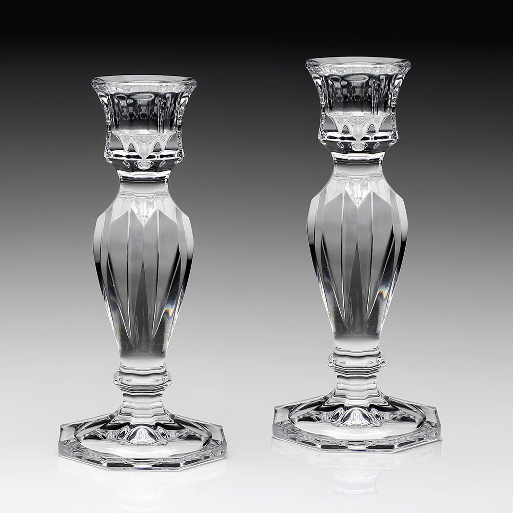 William Yeoward Mimi Pair of Candlesticks 6½" / 163mm, handmade crystal, detail view