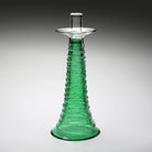 William Yeoward Miranda Candlestick Seaglass Green in Green, handmade crystal, detail view