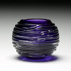 William Yeoward Miranda Globe Vase Amethyst 4" / 10cm in Amethyst, handmade crystal, detail view