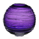 William Yeoward Miranda Globe Vase Amethyst 9" / 23cm in Amethyst, handmade crystal, on a white background