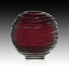 William Yeoward Miranda Globe Vase Heliotrope 6" / 15cm in Amethyst, handmade crystal, detail view
